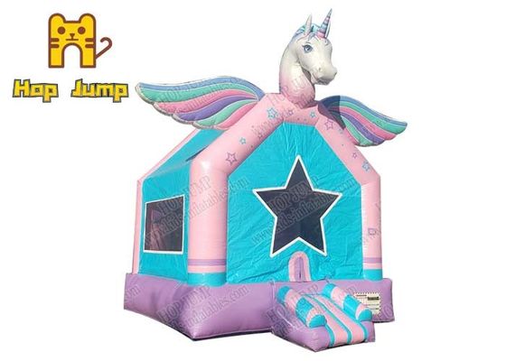 crianças de 13ft que saltam o castelo Unicorn Design Indoor Inflatable Trampoline do leão-de-chácara