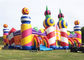 Do parque temático bouncy do castelo do cloreto Polyvinyl dos adultos das crianças costura quádrupla