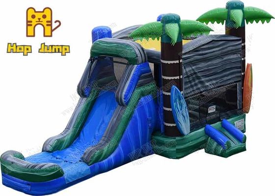 Parque de diversões combinado da palmeira do leão-de-chácara inflável tropical do verão