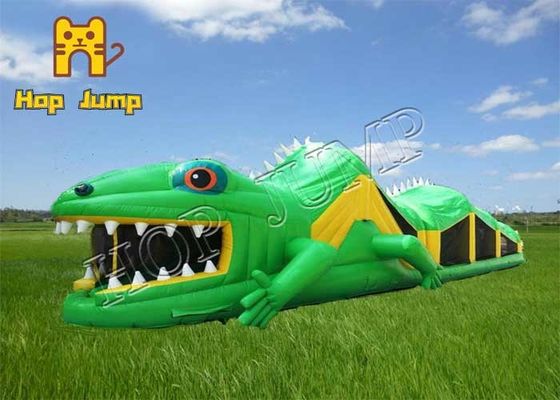 Das crianças combinados Bouncy animais infláveis do castelo do trampolim do PVC verde inflável