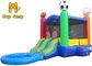 Castelo inflável do leão-de-chácara do PVC da casa 0.55mm do salto da água do quintal das crianças