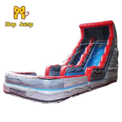 As crianças Grey Marble Inflatable Water Slide com o lúpulo gigante da corrediça da associação saltam