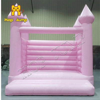 Do castelo inflável da casa 0.55mm 13ft do salto do casamento do rosa do PVC resistente UV