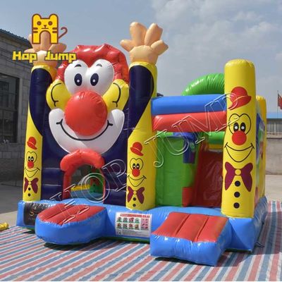 Material do Pvc da categoria comercial da casa de Kids Inflatable Bounce do palhaço